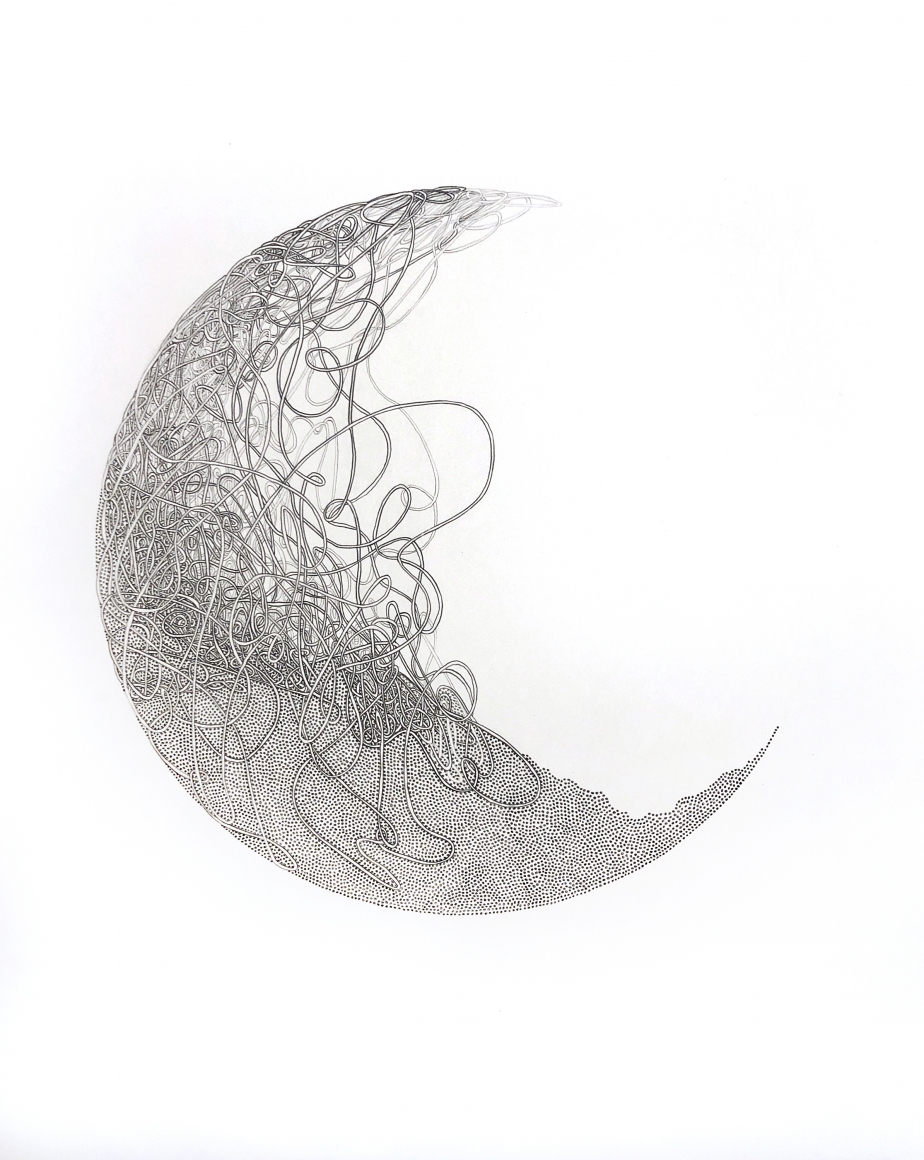 Grace Beck Push and Pull, 2020 Graphite on rag paper 18h x 14w in