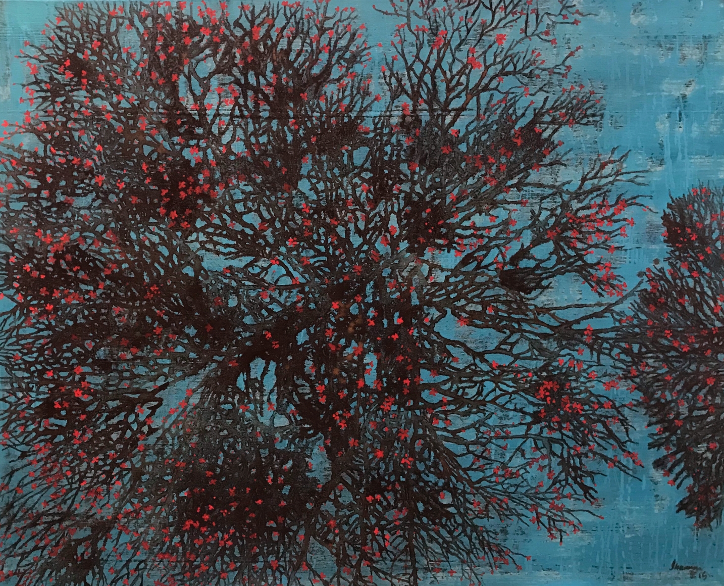 G. R. Iranna Witness, 2015 Acrylic on tarpaulin 54h x 66w in