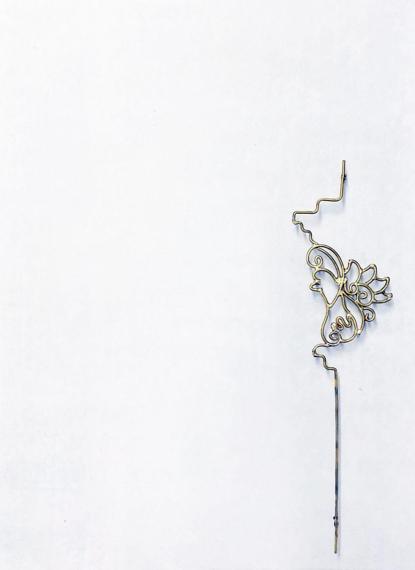Najmun Nahar Keya Yume-no-sen (4) Gas welded brass and gold leaf on Japanese paper, wood, archival glue 16 x 11.5 in. 2019