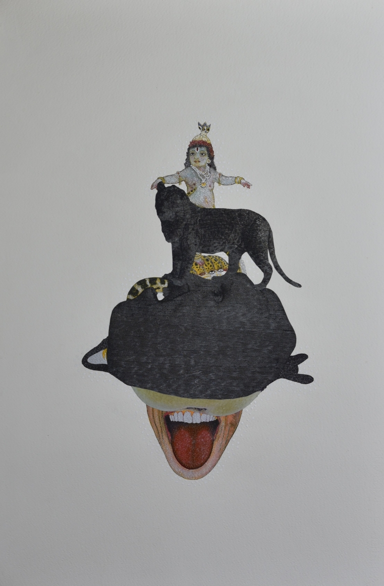 Avishek Sen Now I feel fictional, 2019 Water based medium on paper 25.50h x 18w in
