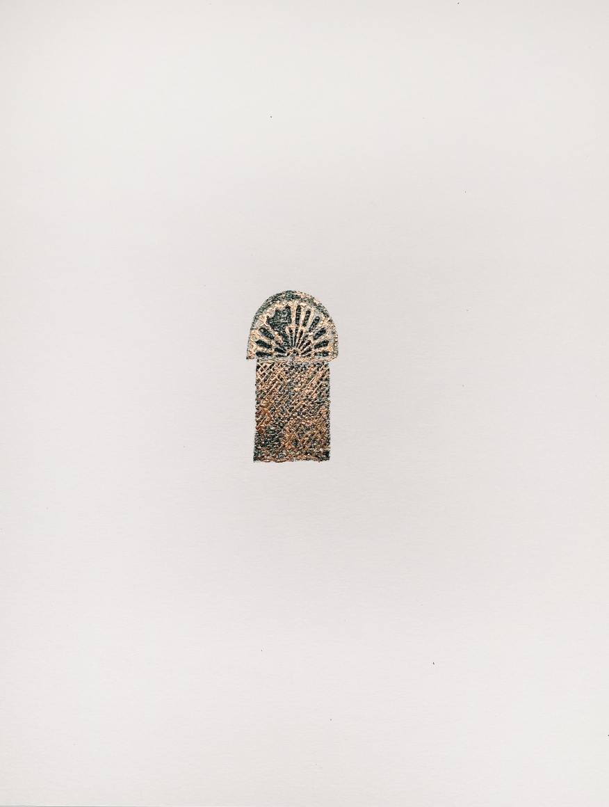Najmun Nahar Keya Corinthian Dhaka (14) Charcoal, graphite, rabbit skin glue, silver, on Fabriano archival paper 11 x 14 in. 2019