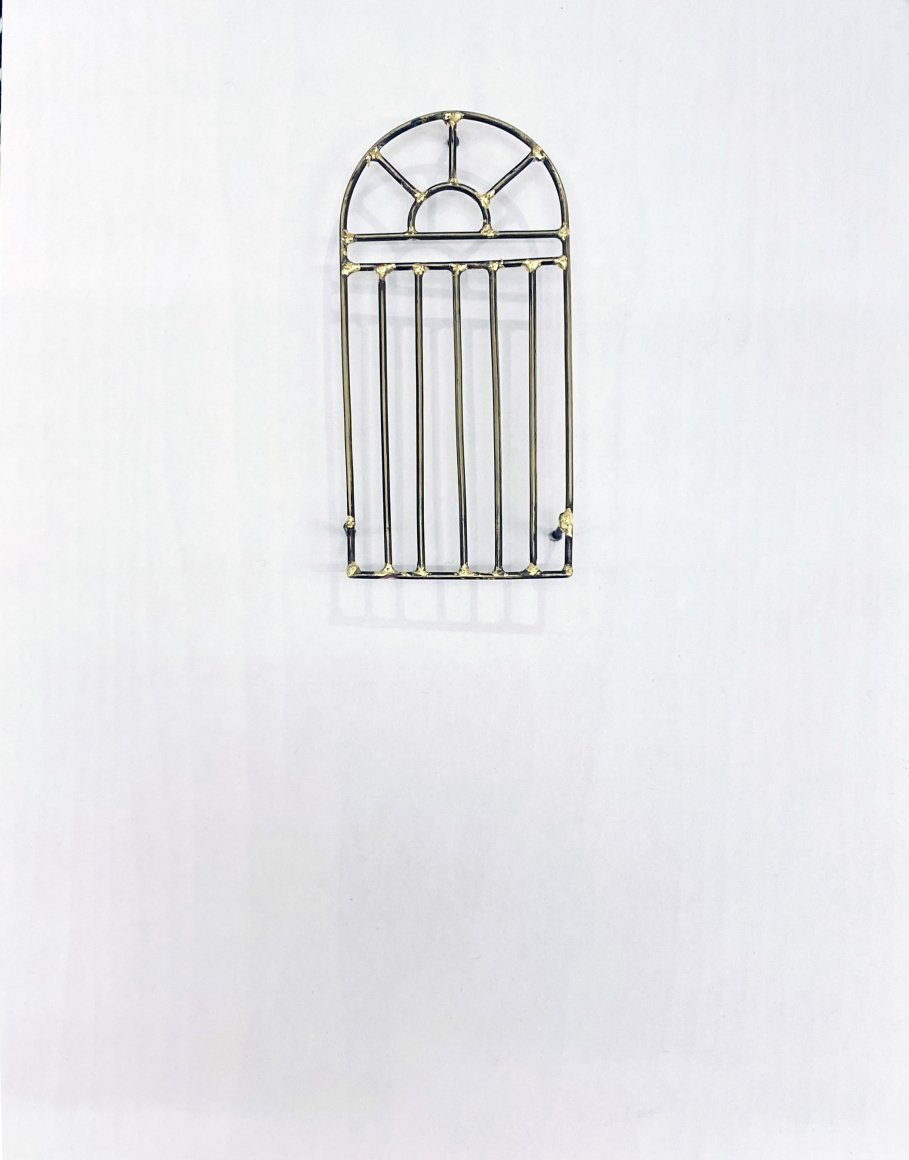 Najmun Nahar Keya Yume-no-sen (15) Gas welded brass and gold leaf on Japanese paper, wood, archival glue 12 x 9.4 in. 2019