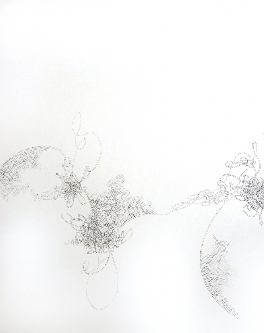 Grace Beck Touch, 2020 Graphite on rag paper 18h x 14w in