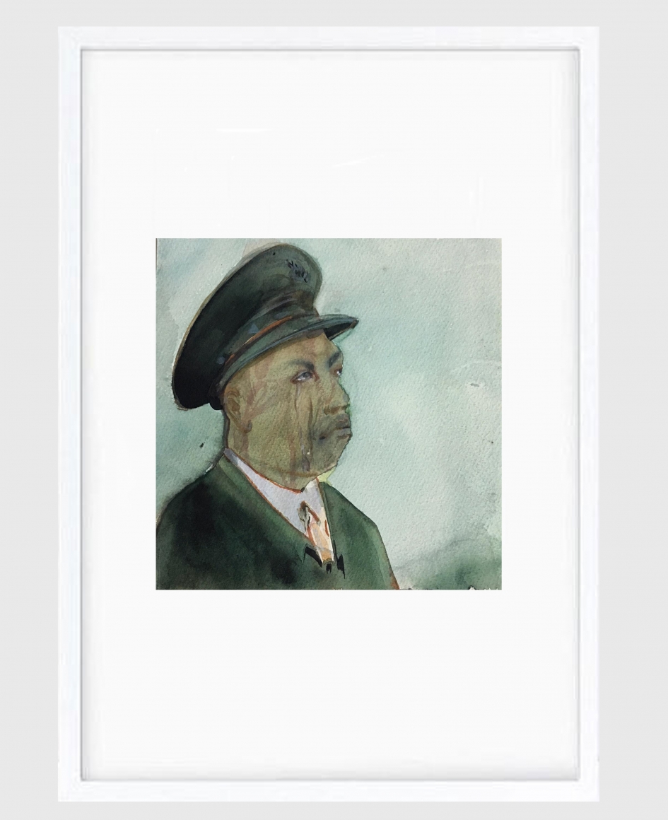 Sujith S.N. Untitled (Portrait) 13, 2020 Watercolor on paper 6h x 6.50w in