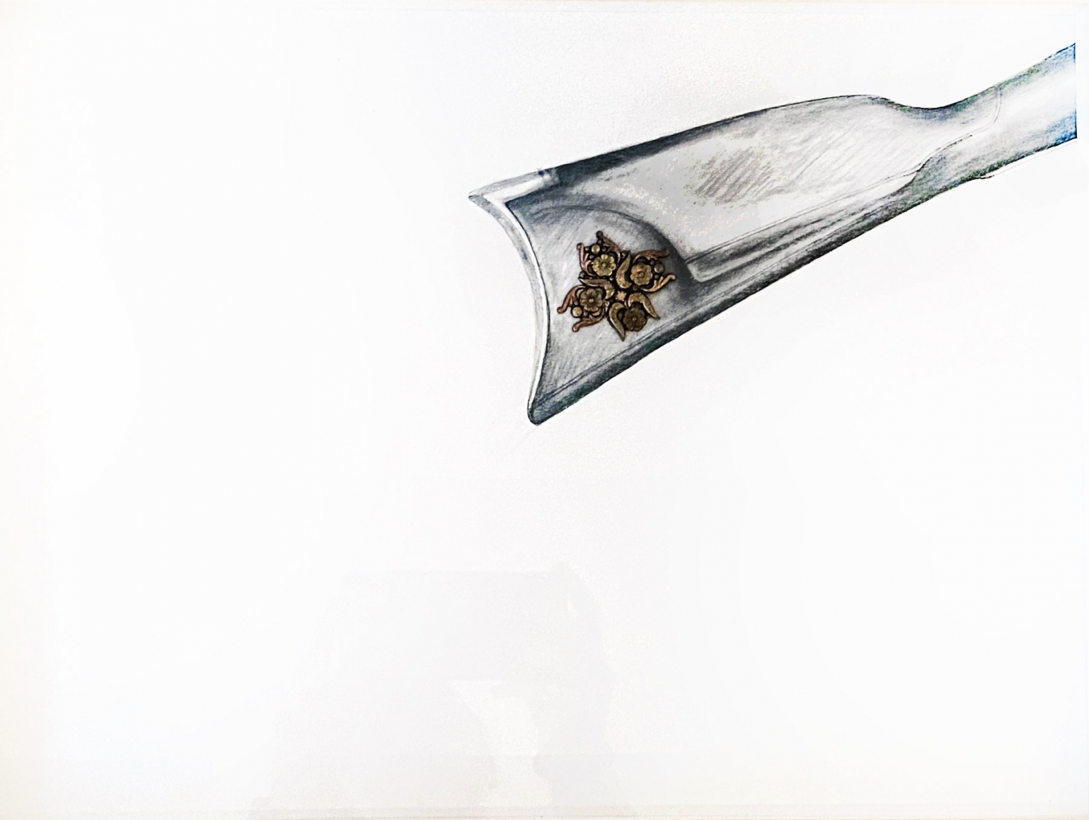Promotesh Das Pulak Untitled (Beautiful way to die) (11) 2019 Drawing on paper, brass, copper 12 x 16 in.