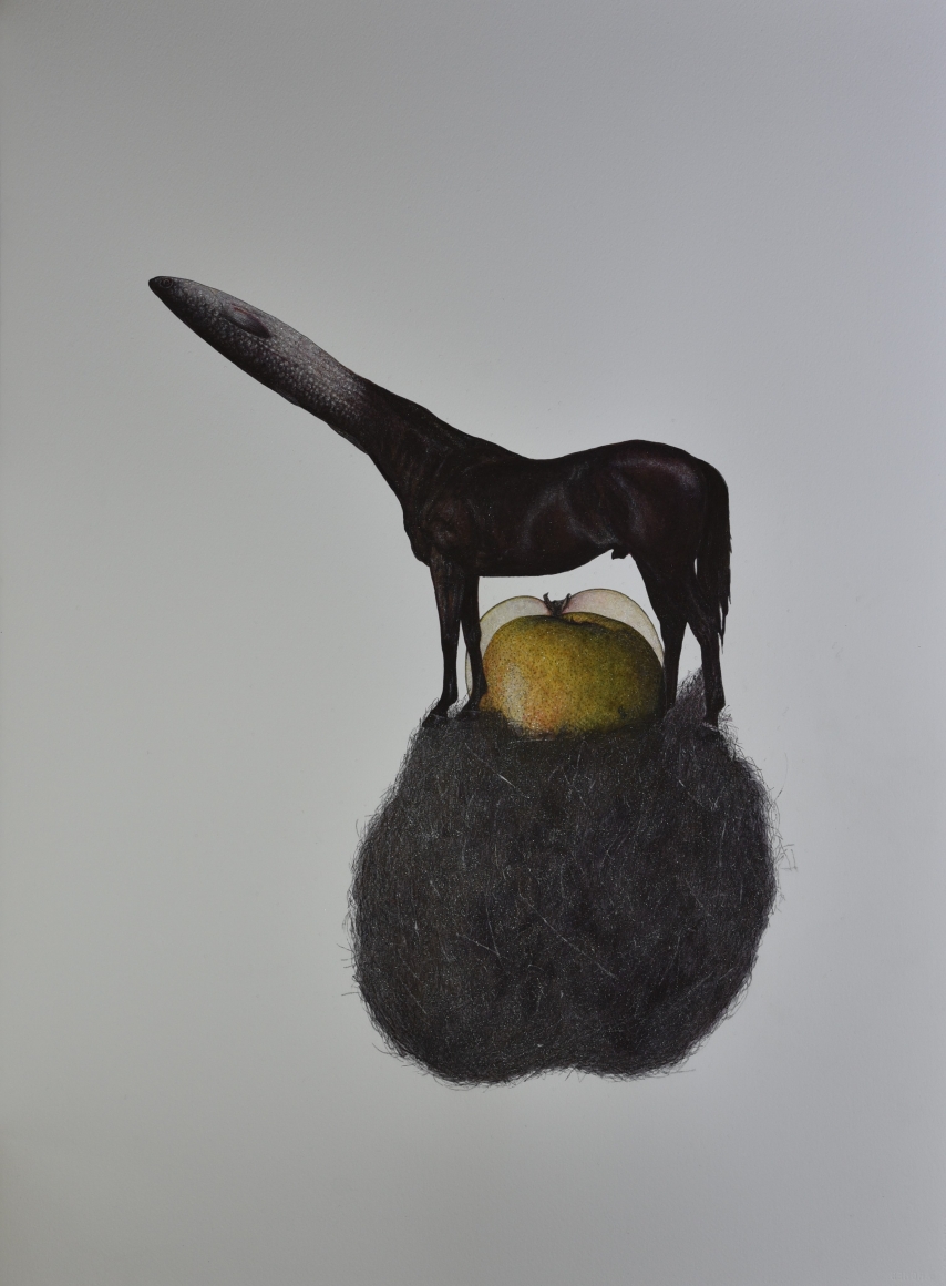 Avishek Sen And sometimes, from fantasy comes union, 2019 Water based medium on paper 30h x 22w in