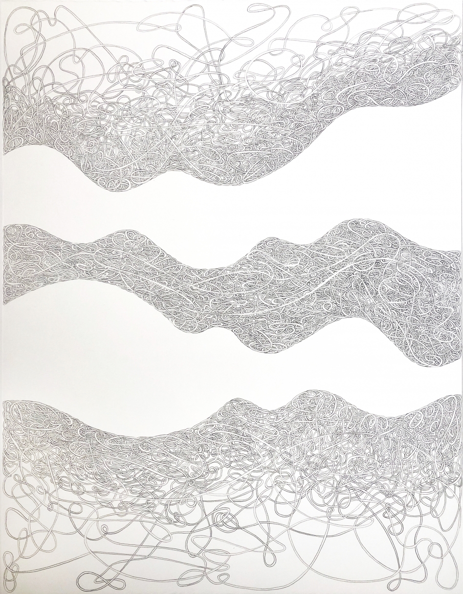 Grace Beck When Quiet Comes, 2020 Graphite on rag paper 18h x 14w in