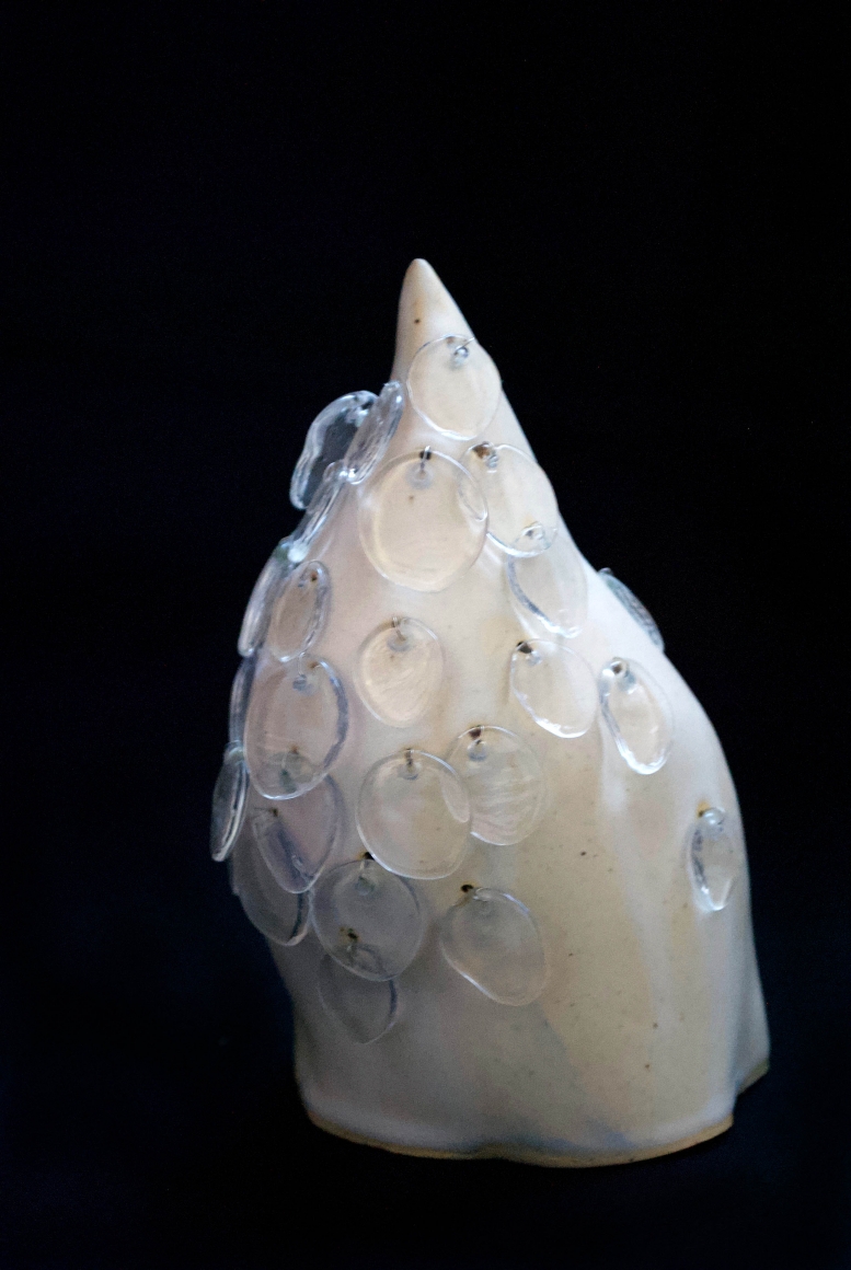 Marcy Chevali Untitled Ceramic, glass, wire 3.50h x 3.50w x 6.50d in