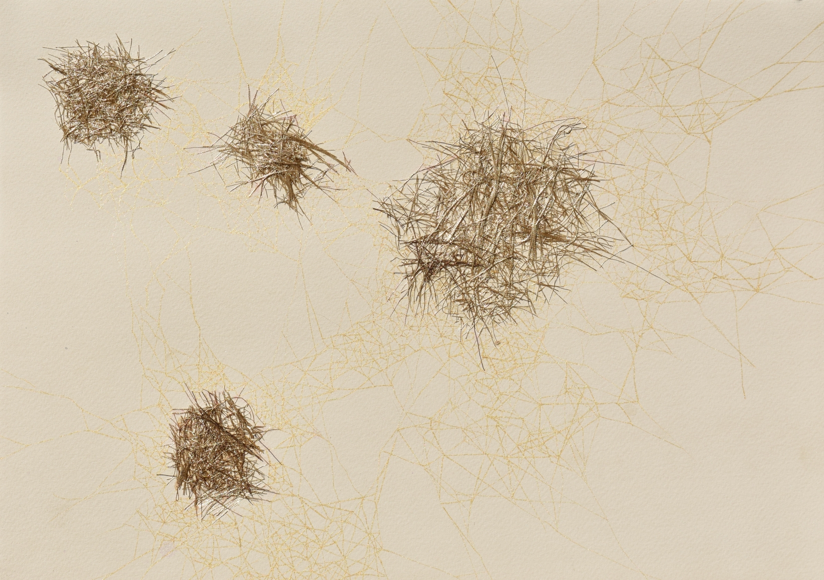 Dhara Mehotra Continuum VI, 2019 Silk yarn and acrylic on archival paper 11.50h x 14.50w in