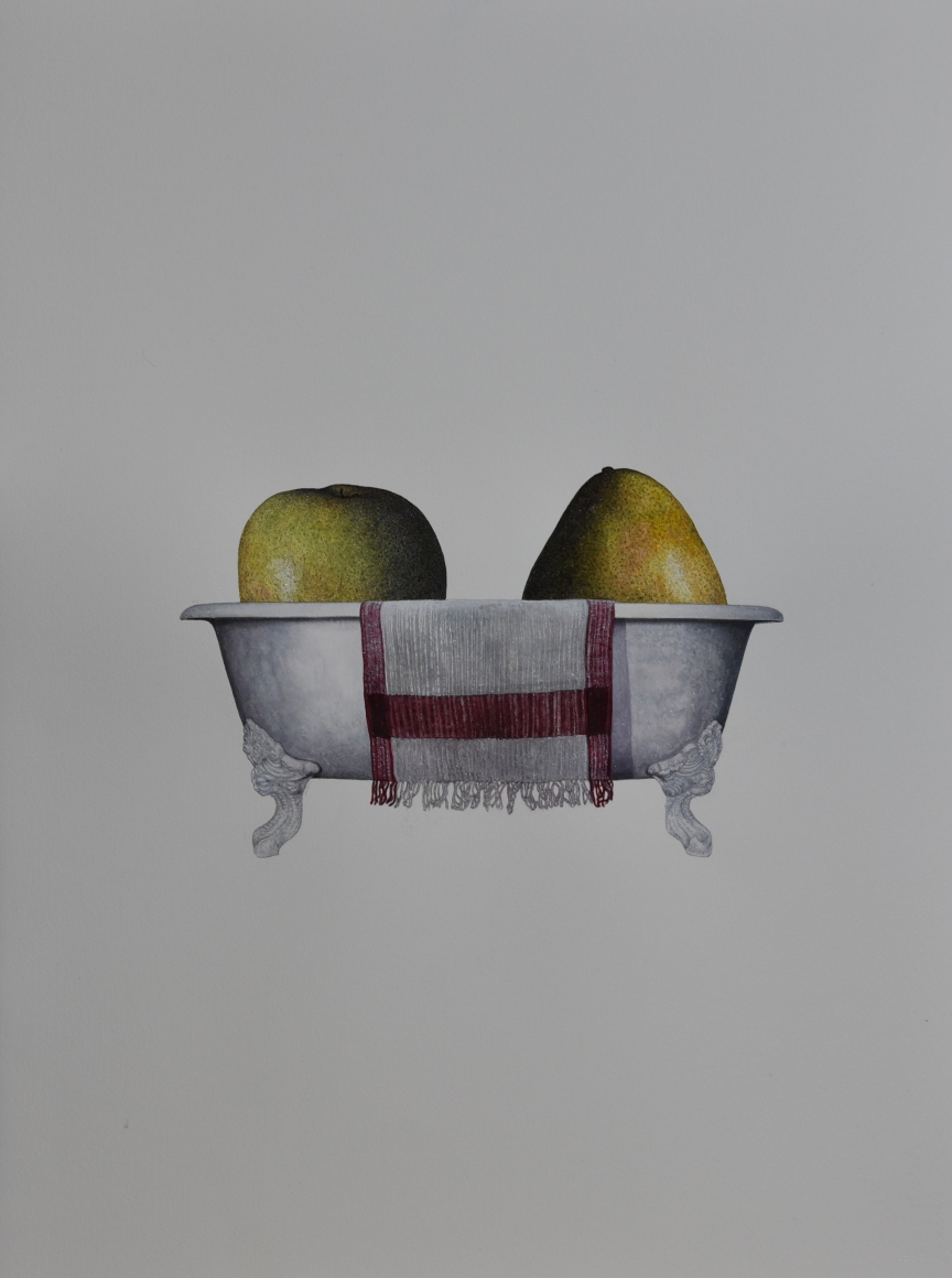 Avishek Sen Holy dip, 2019 Water based medium on paper 30h x 22w in