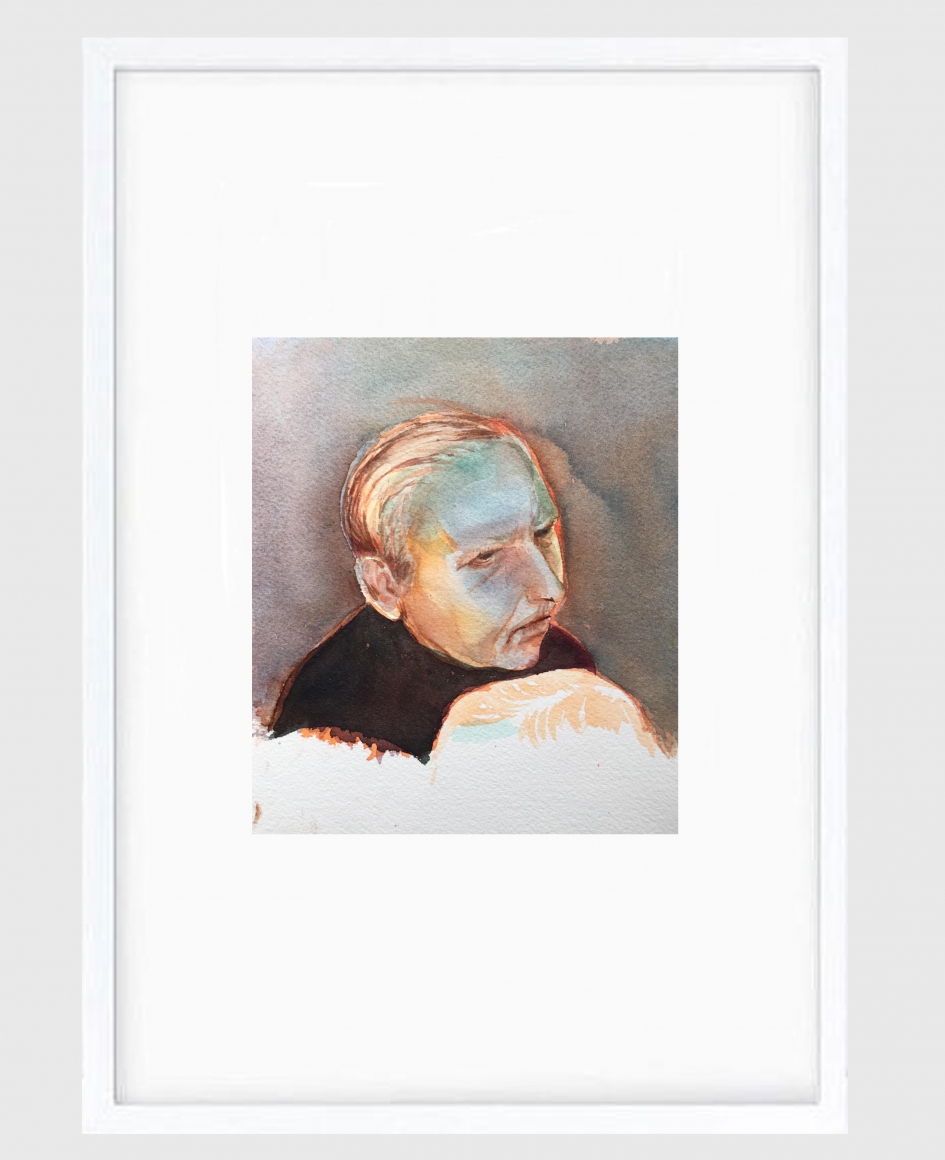 Sujith S.N. Untitled (Portrait) 23, 2020 Watercolor on paper 7h x 6w in