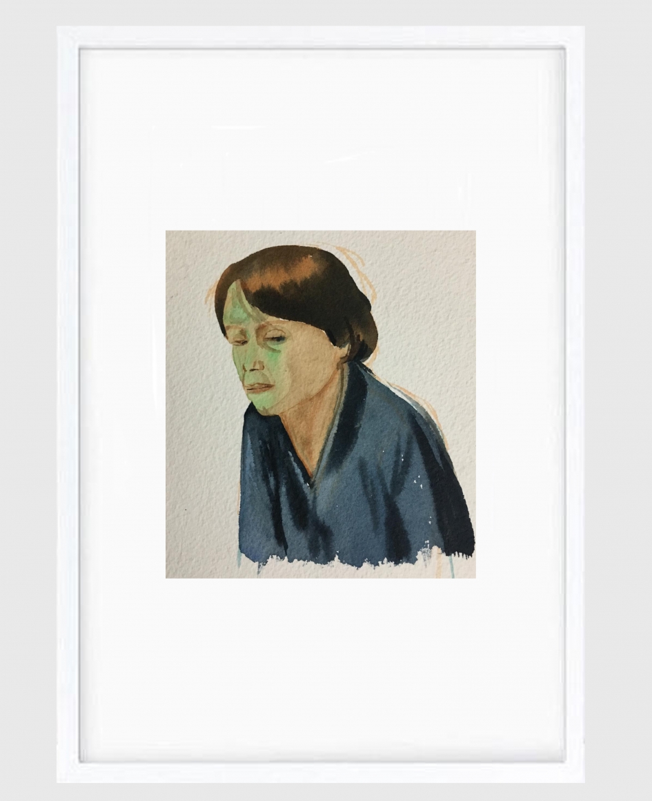 Sujith S.N. Untitled (Portrait) 16, 2020 Watercolor on paper 6h x 6.50w in