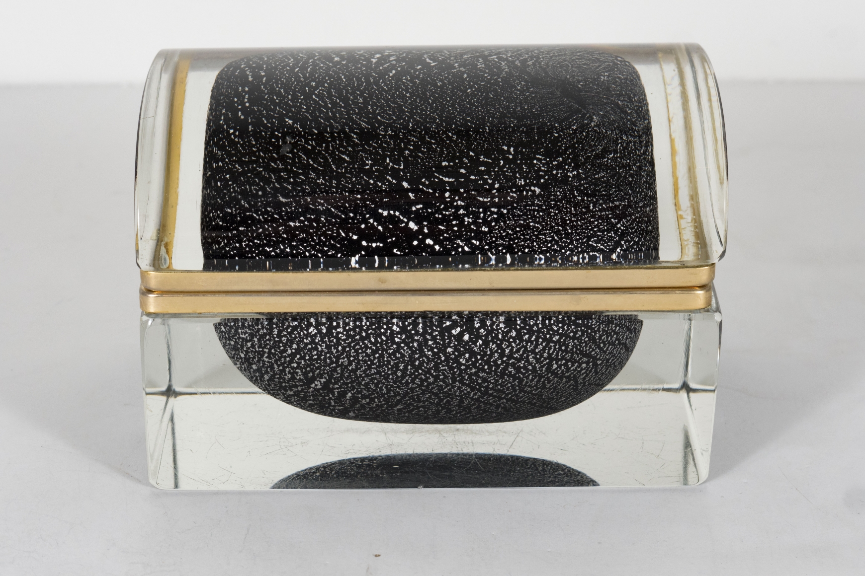 Murano Black Mica Sommerso Art Glass Box Collections Eric Appel