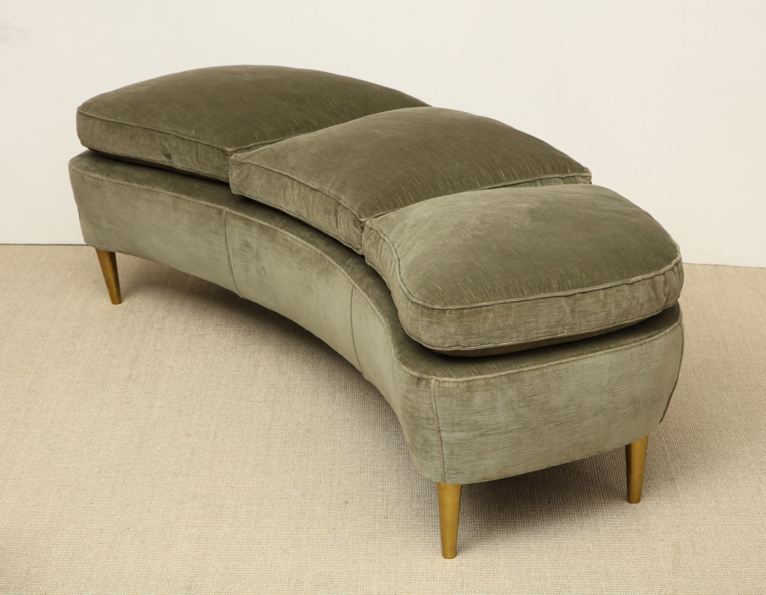 Curved Velvet Bench Collections Eric Appel