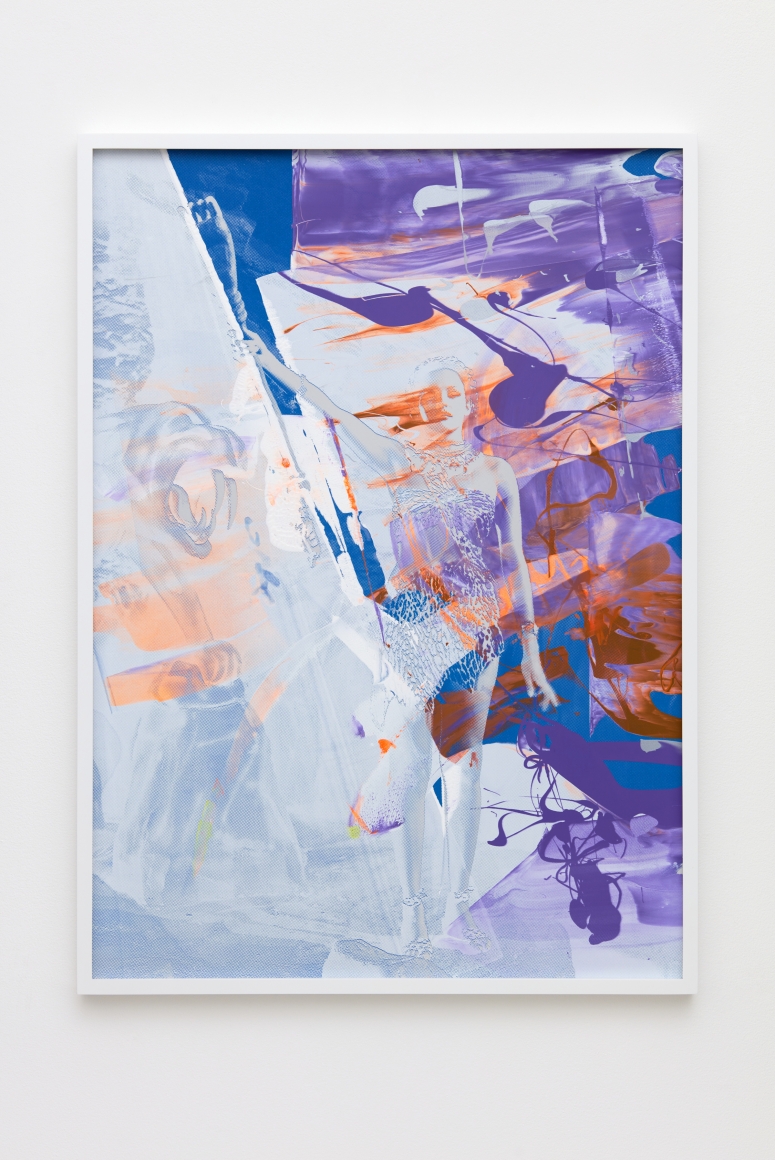 Hank Willis Thomas These skins are your disguise. (multi on blue solarized) (variation without flash), 2019