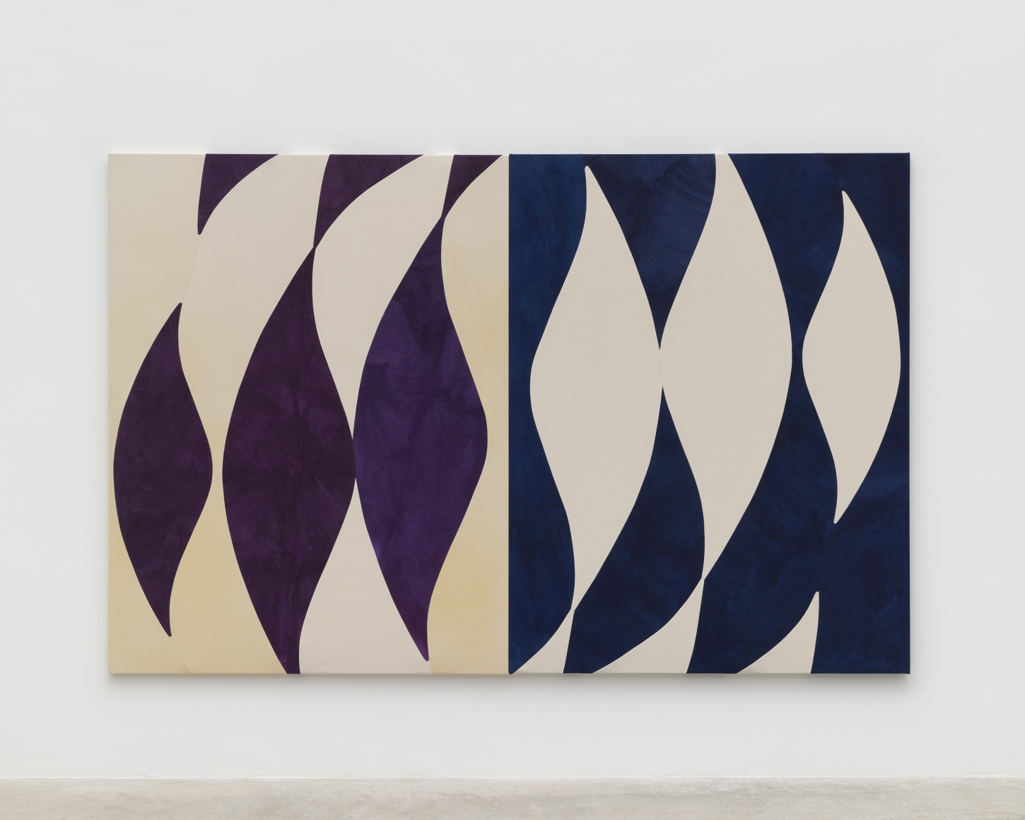 Sarah Crowner, Turning Blue and Aubergine, 2021