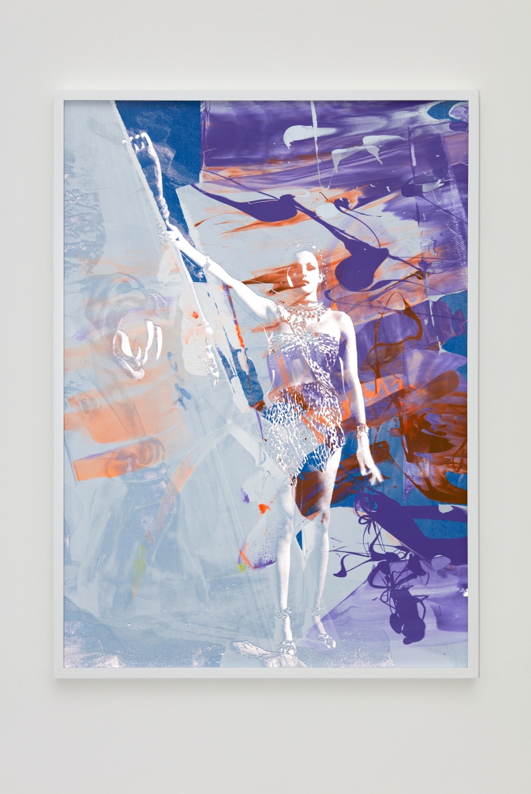 Hank Willis Thomas These skins are your disguise. (multi on blue solarized) (variation with flash), 2019