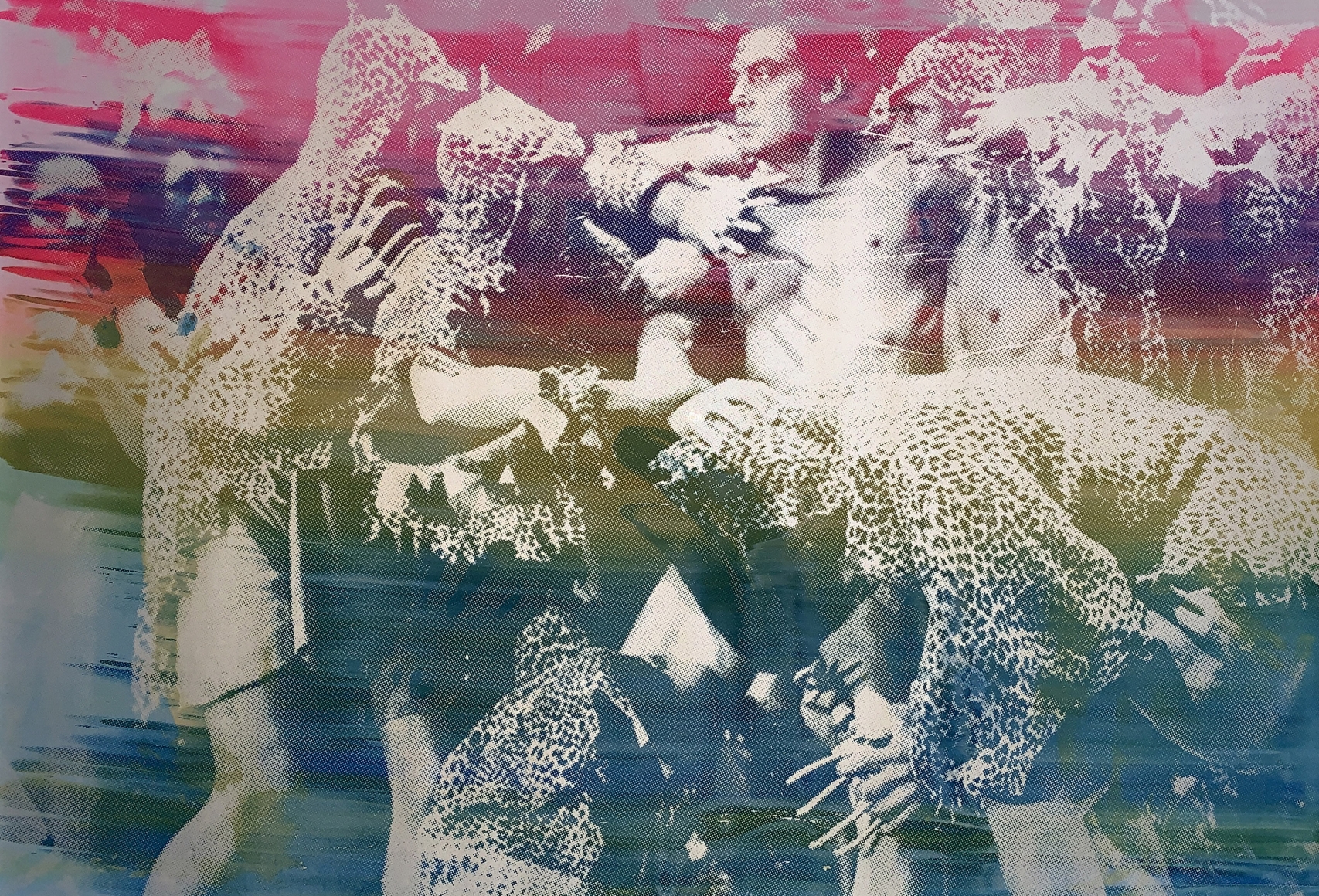 Hank Willis Thomas Vivid Imagination (rainbow on blue) (variation with flash), 2019