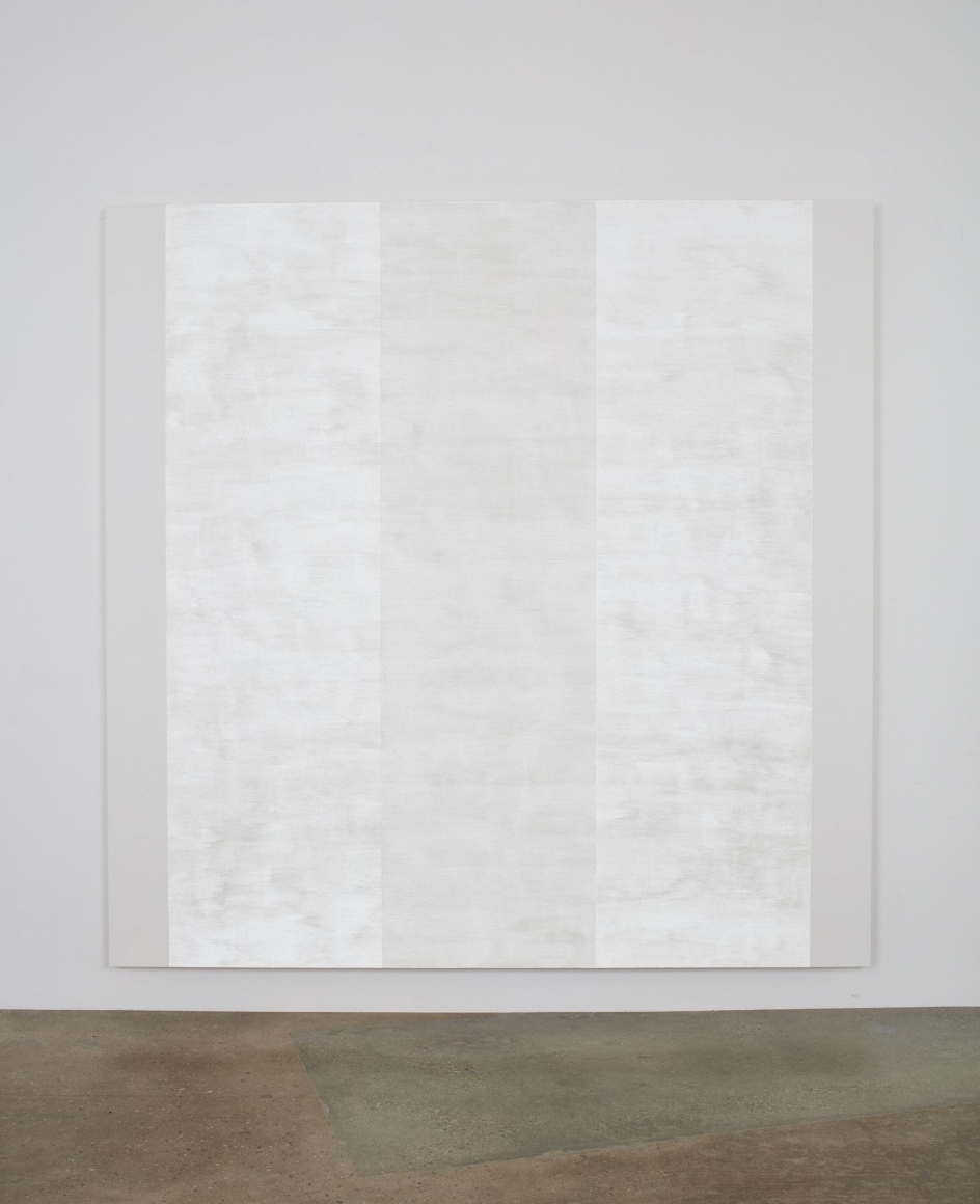 Mary Corse, Untitled (White Inner Band with White Sides, Beveled), 2011