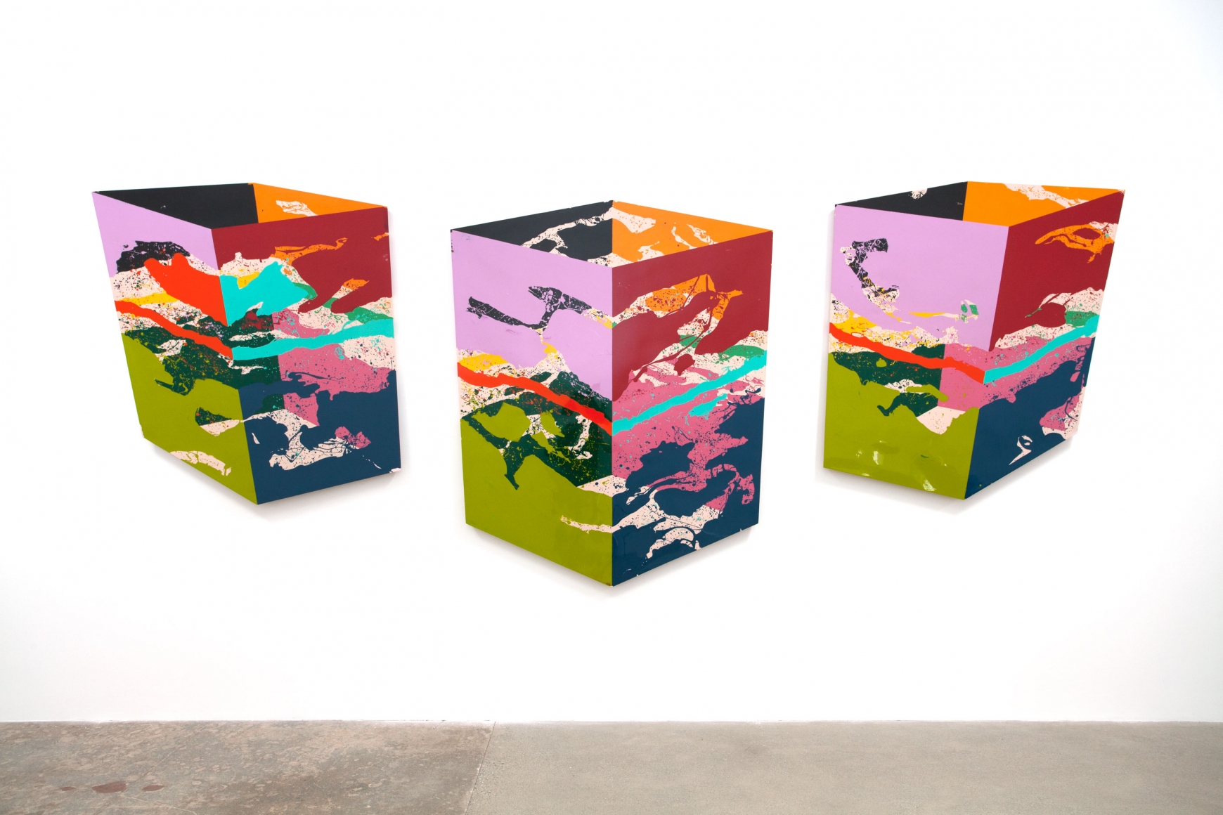Ron Davis, Three Panels (Block Series)