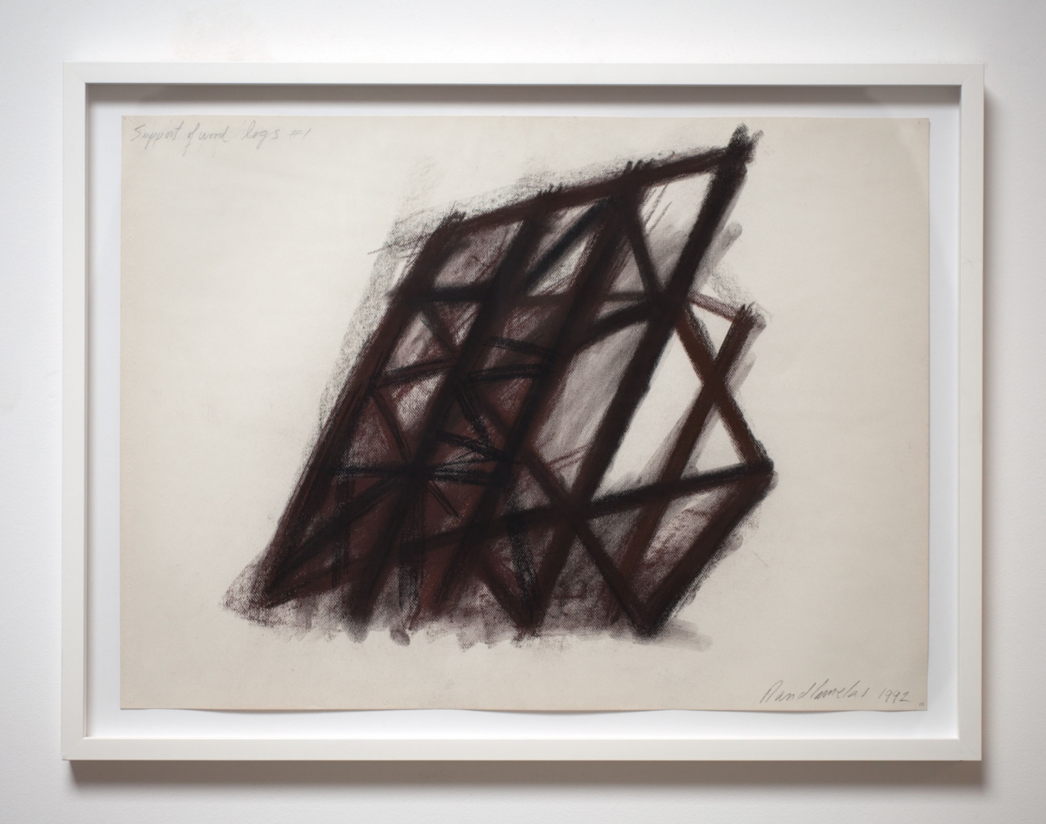David Lamelas, Support of wood, logs #1