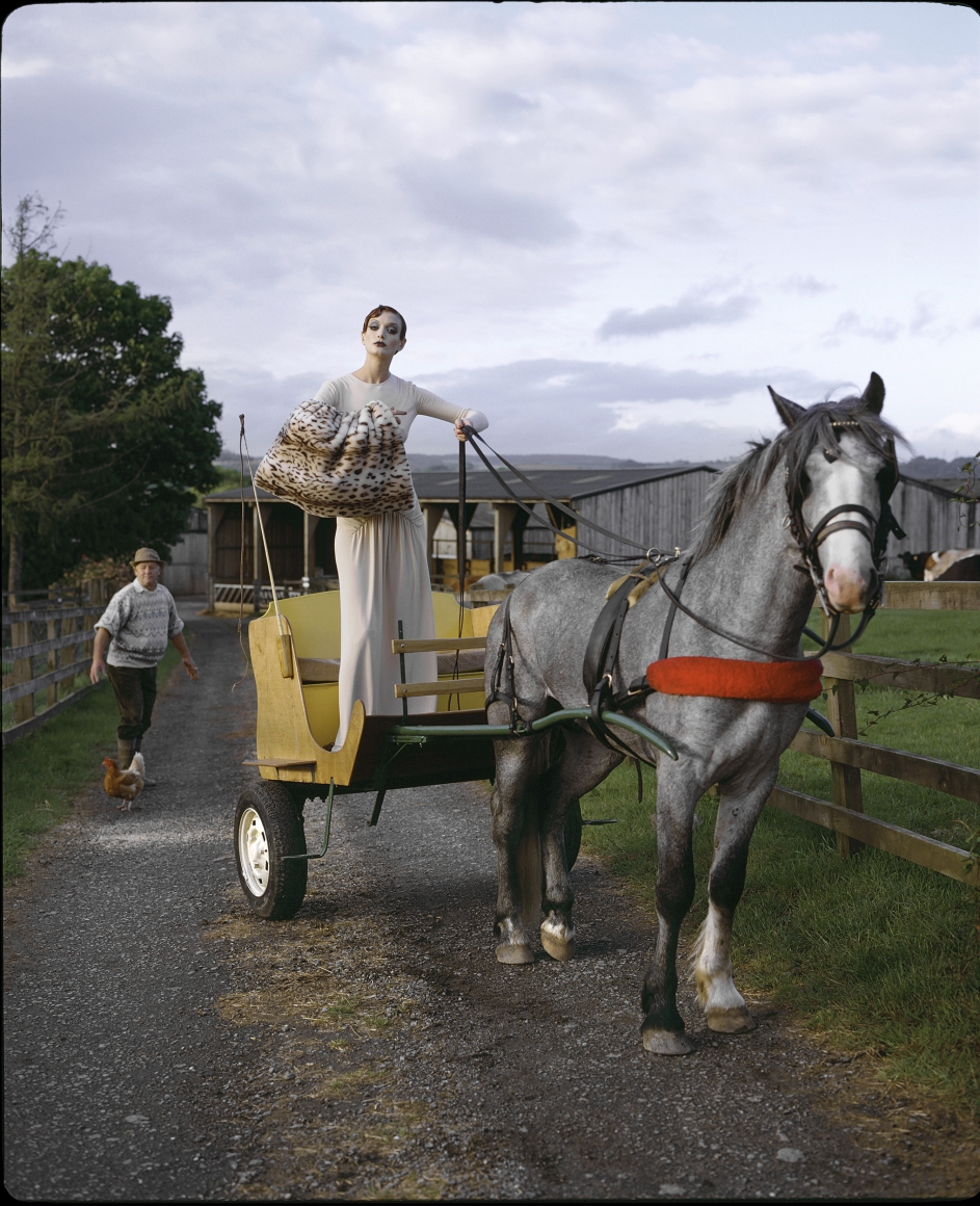Model in a Horse Buggy, England, 1995, Archival Pigment Print