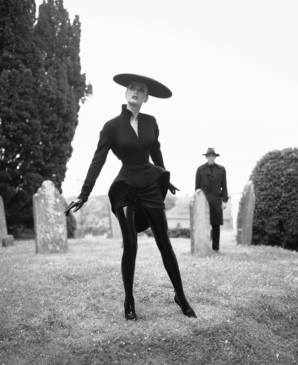 Model Watched in Cemetery, England, 1995, Archival Pigment Print