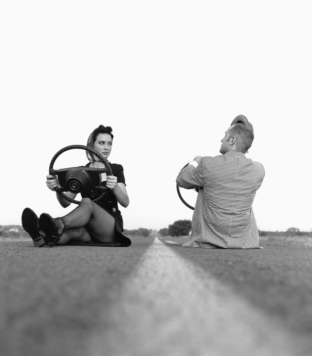 Untitled (Couple Meeting on a Road), 1992, Archival Pigment Print