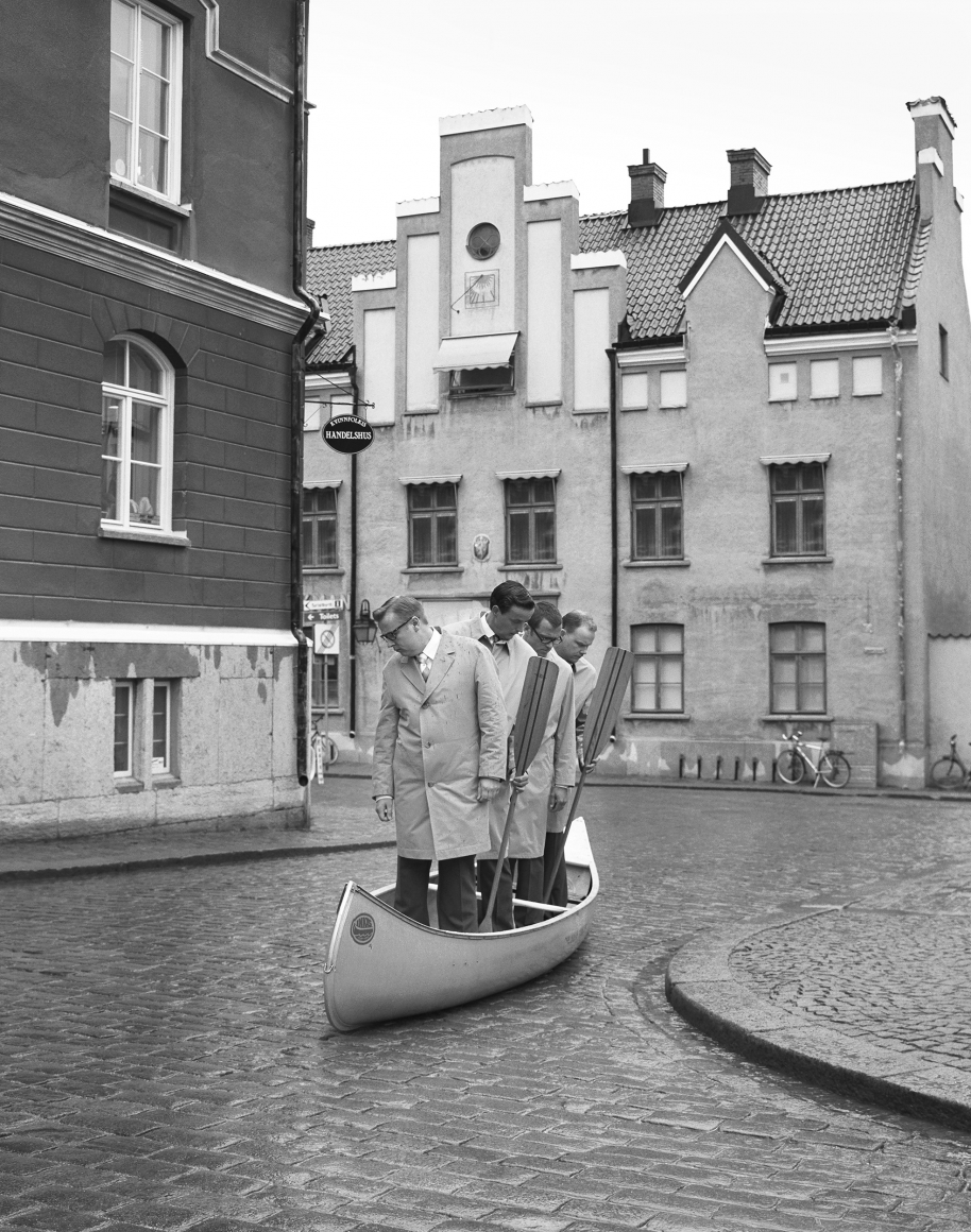Four Men Waiting in Canoe, Gotland, 2000, Archival Pigment Print