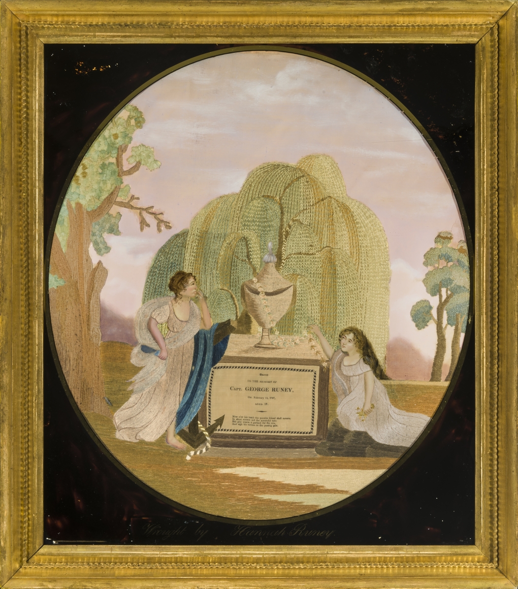 Memorial to Captain George Runey, about 1812, Hannah Runey (about 1795&ndash;1844), at Charlestown Academy, Charlestown, Massachusetts