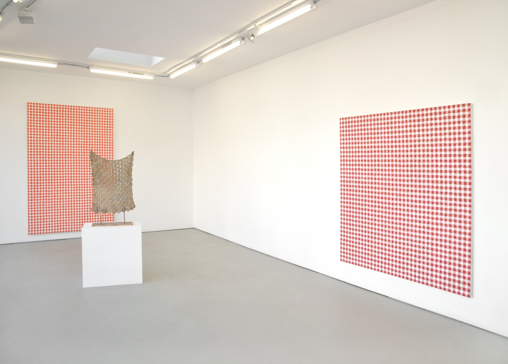 Installation View Exhibition of Paintings and Bronze Casts by Michelle Grabner of Wisconsin
