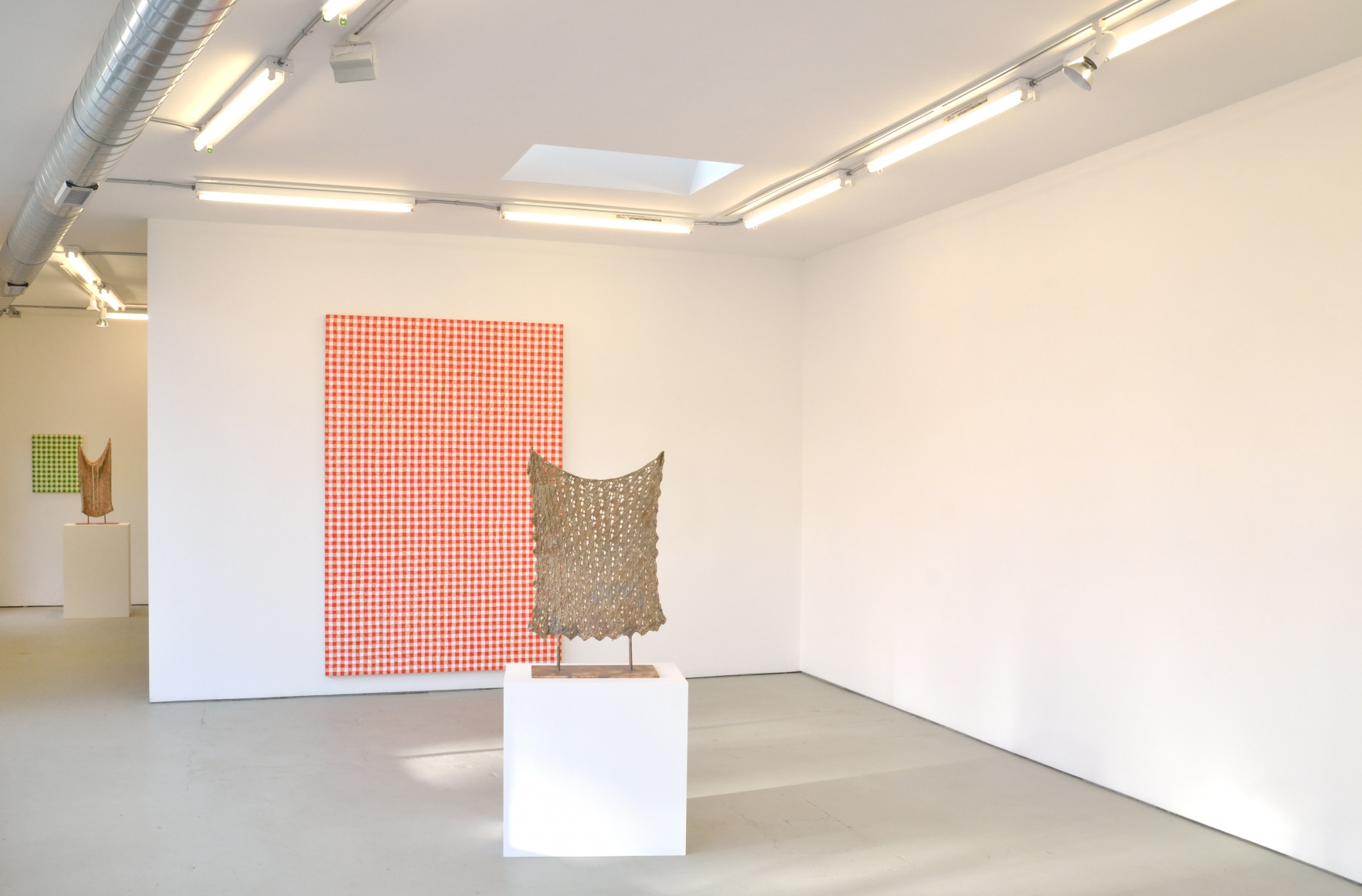 Installation View Exhibition of Paintings and Bronze Casts by Michelle Grabner of Wisconsin