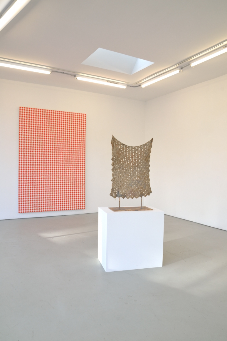 Installation View Exhibition of Paintings and Bronze Casts by Michelle Grabner of Wisconsin