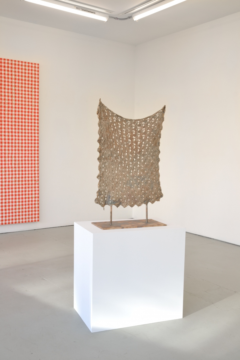 Installation View Exhibition of Paintings and Bronze Casts by Michelle Grabner of Wisconsin