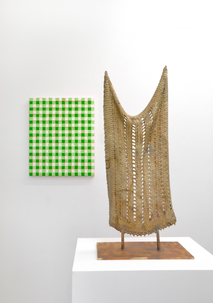 Installation View Exhibition of Paintings and Bronze Casts by Michelle Grabner of Wisconsin