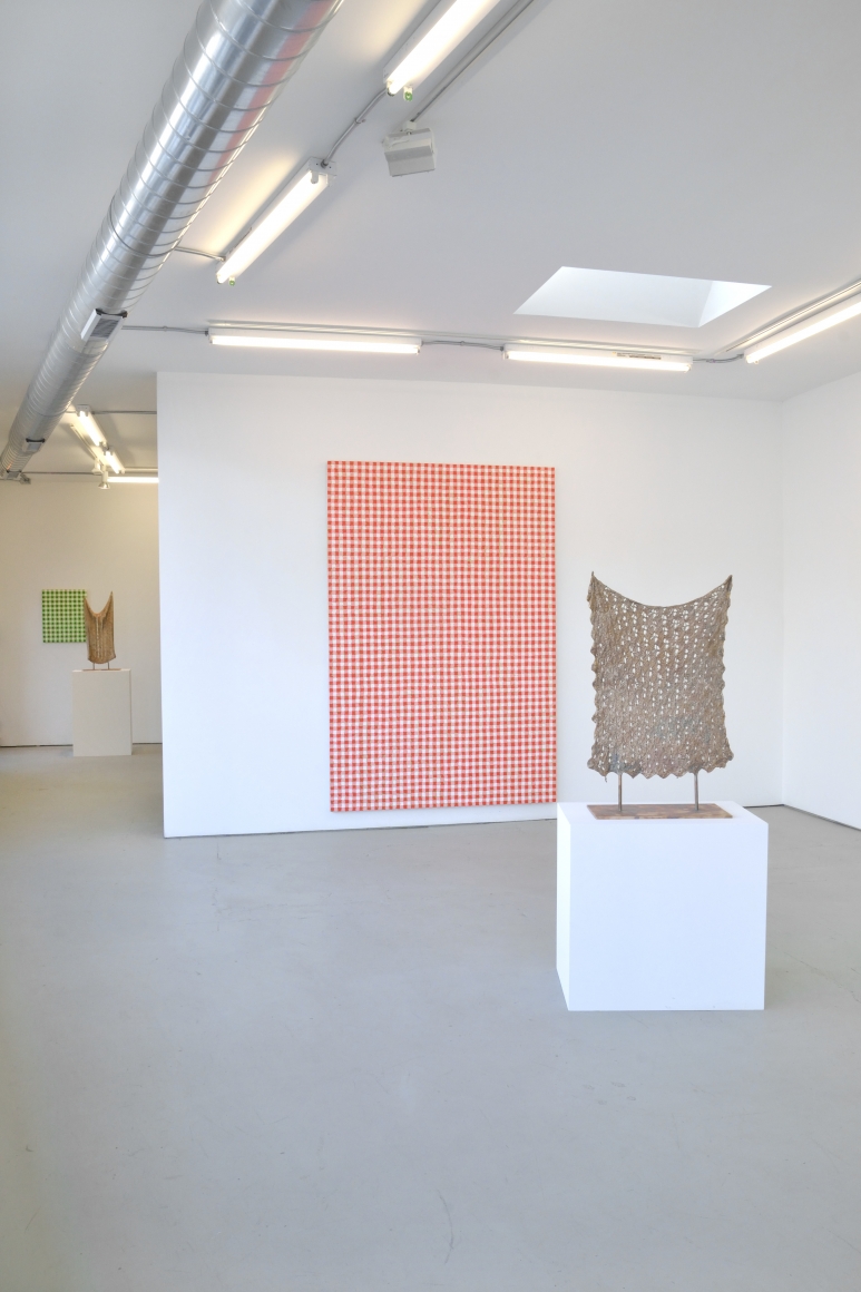 Installation View Exhibition of Paintings and Bronze Casts by Michelle Grabner of Wisconsin