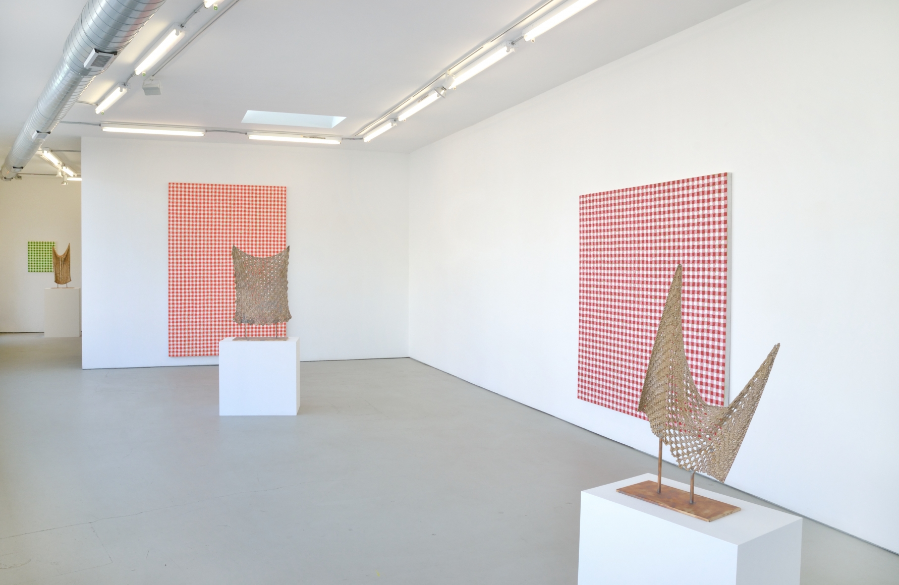 Installation View Exhibition of Paintings and Bronze Casts by Michelle Grabner of Wisconsin