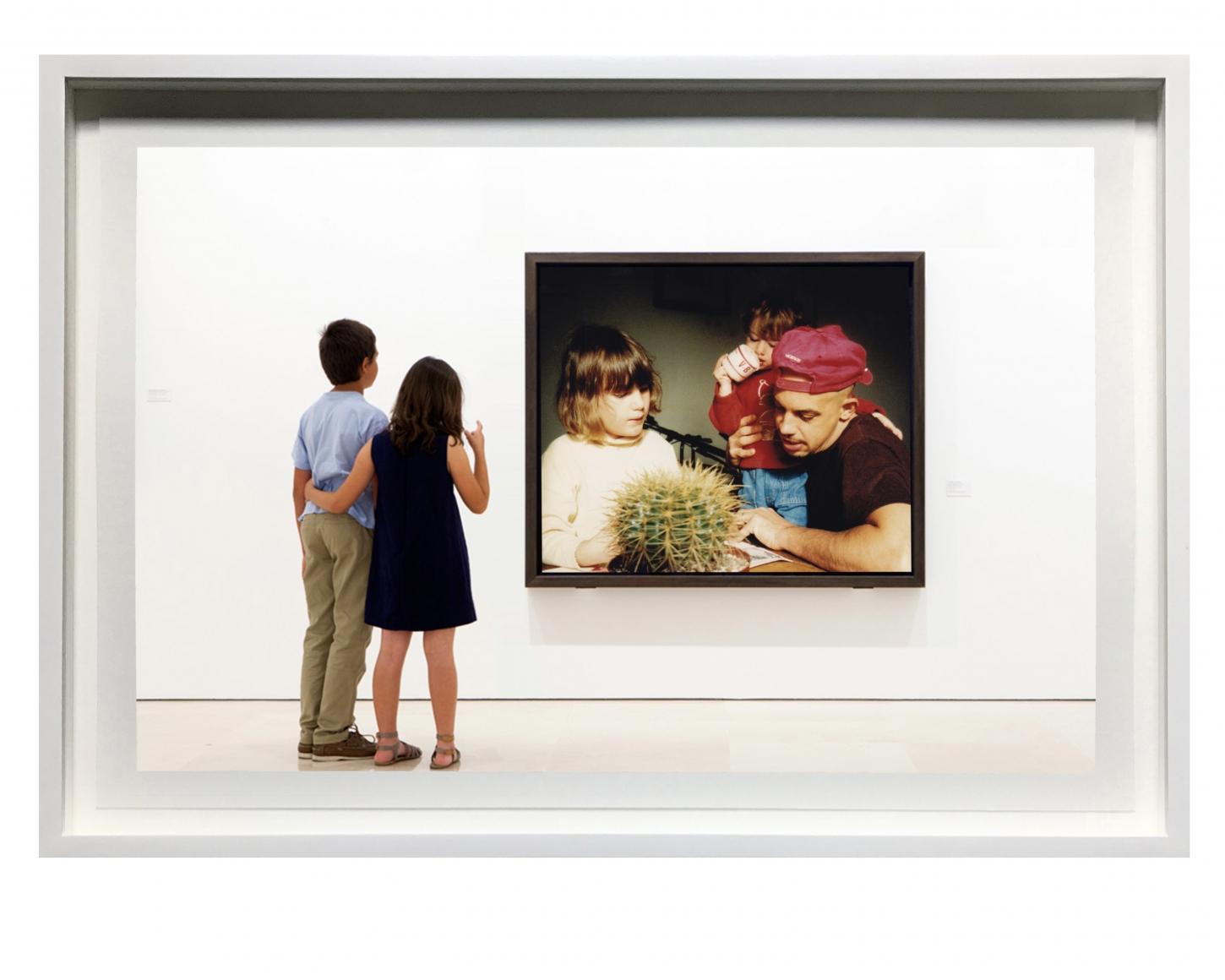 Flora, Roman & Dave (Cecile’s portrait, hung), 2014