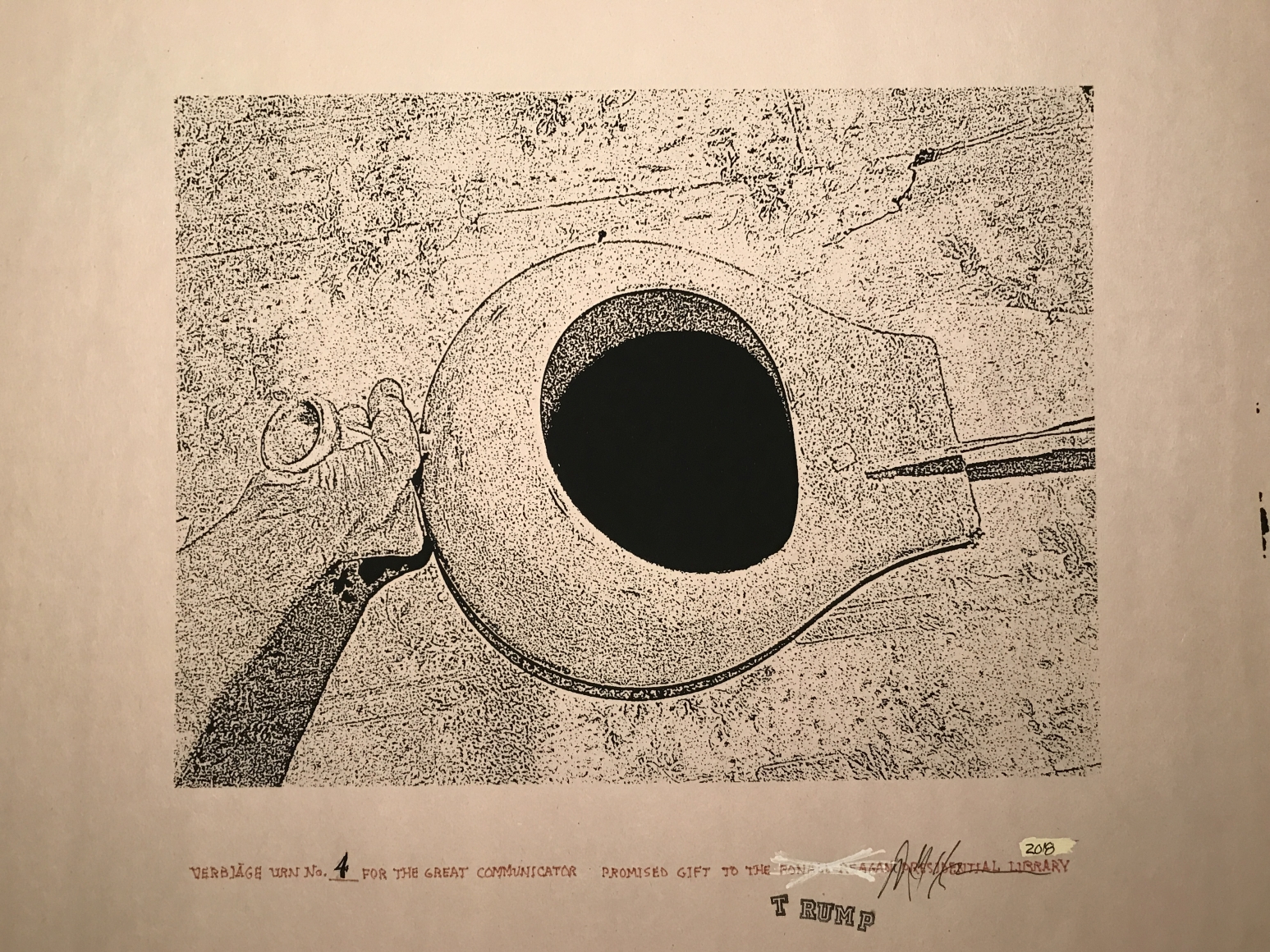 Verbiage Urns, Verbiage Urn_ no. 4, DG Krueger, embellished screenprints