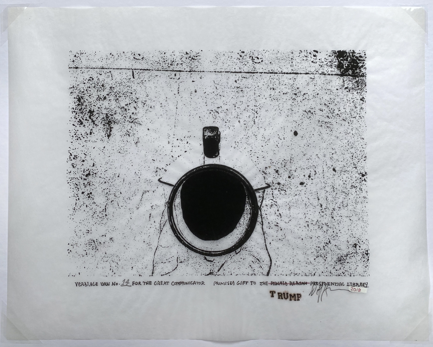 Verbiage Urn_no. 14, 2018, DG Krueger, embellished screenprints