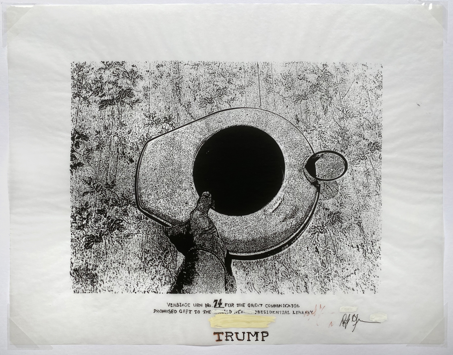 Verbiage Urns, Verbiage Urn_no. 74, DG Krueger, embellished screenprints