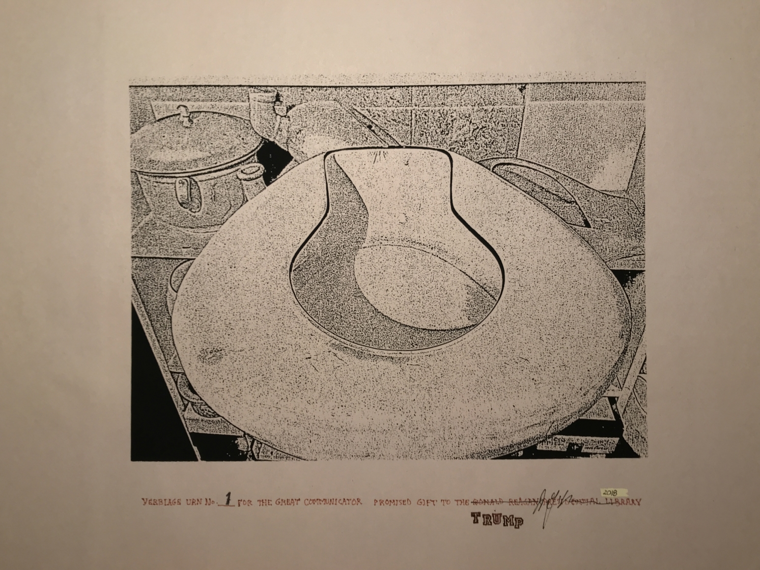 Verbiage Urns, Verbiage Urn_no. 1, DG Krueger, embellished screenprints