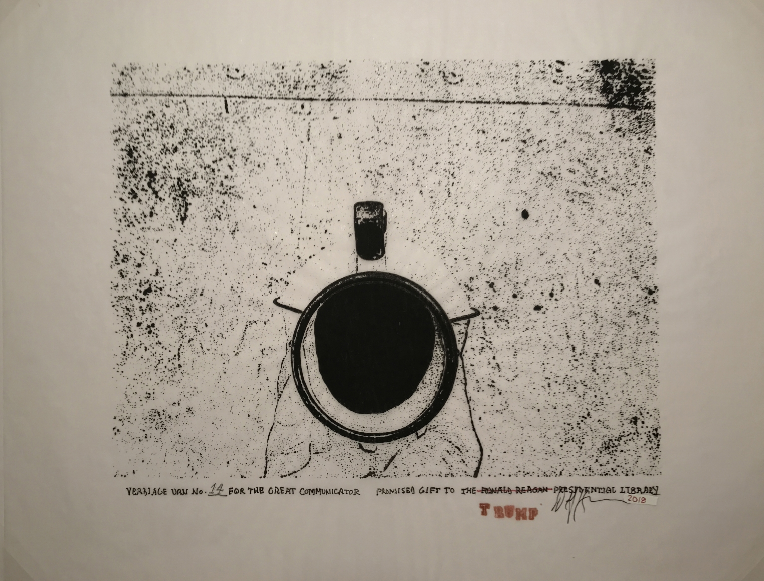 Verbiage Urn_no. 14, 2018, DG Krueger, embellished screenprints