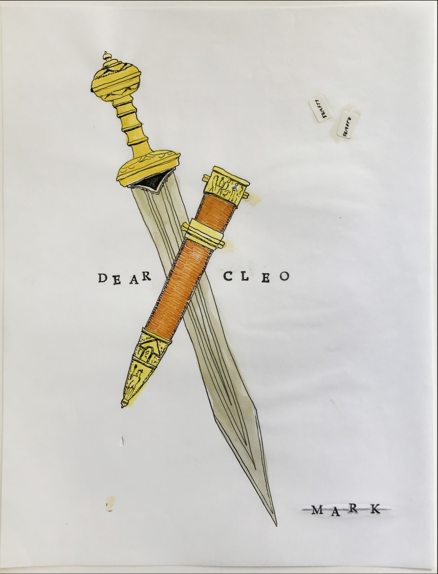 DG Krueger, Conversational Tools, drawings on vellum, Dear Cleo, Cleopatra suicide, vanishing acts