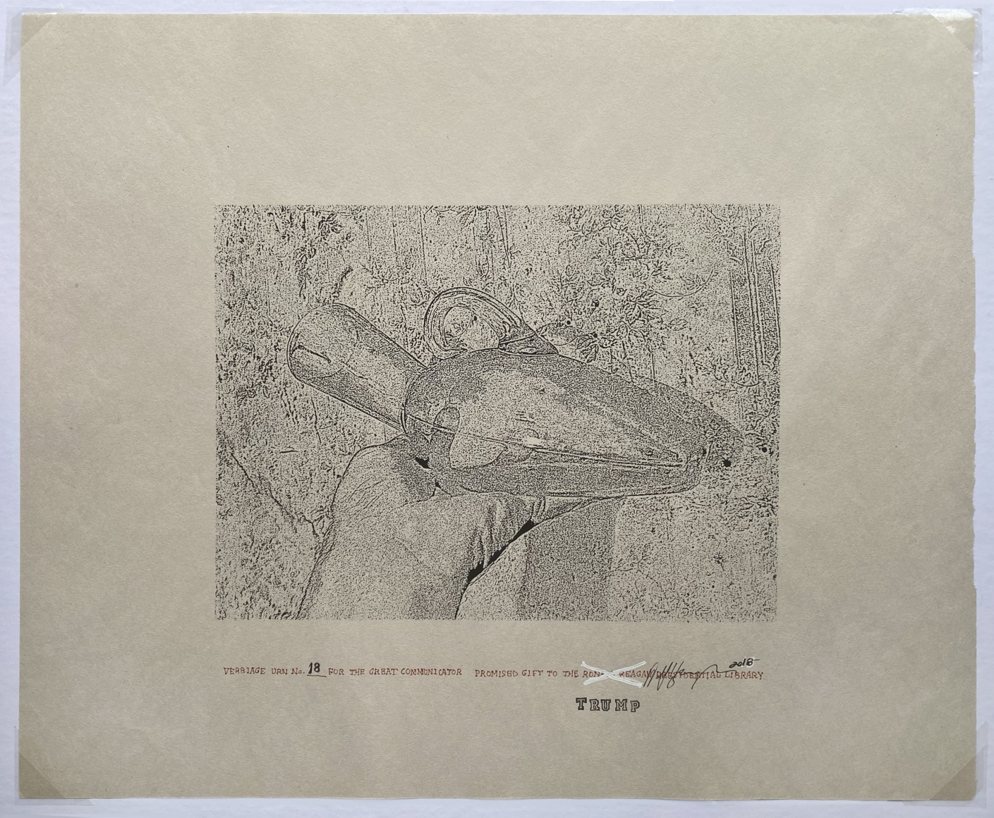 Verbiage Urns, Verbiage Urn_no. 18, DG Krueger, embellished screenprints