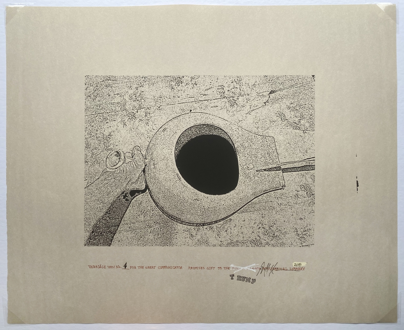 Verbiage Urns, Verbiage Urn_ no. 4, DG Krueger, embellished screenprints