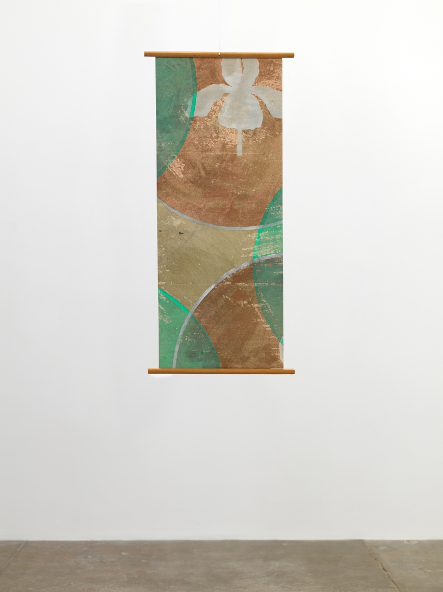 Billy Al BengstonLaminaria Bullata Draculas, 1975Acrylic on canvas and wooden dowels41 x 17 in (104.1 x 43.2 cm)
