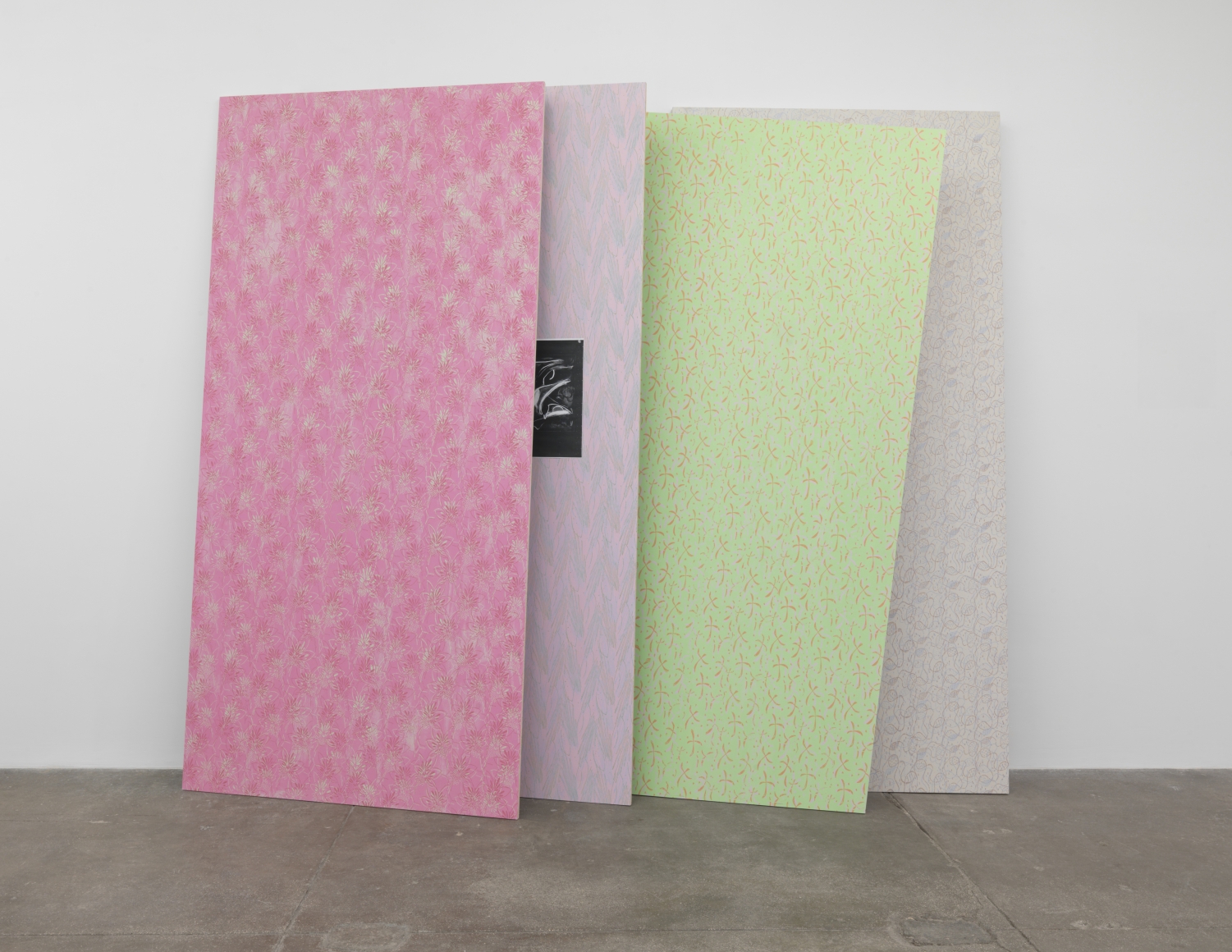 Marc Camille ChaimowiczConcerto for New York, 2014Veneered plywood and lacquer and adapted magazine page on paper support