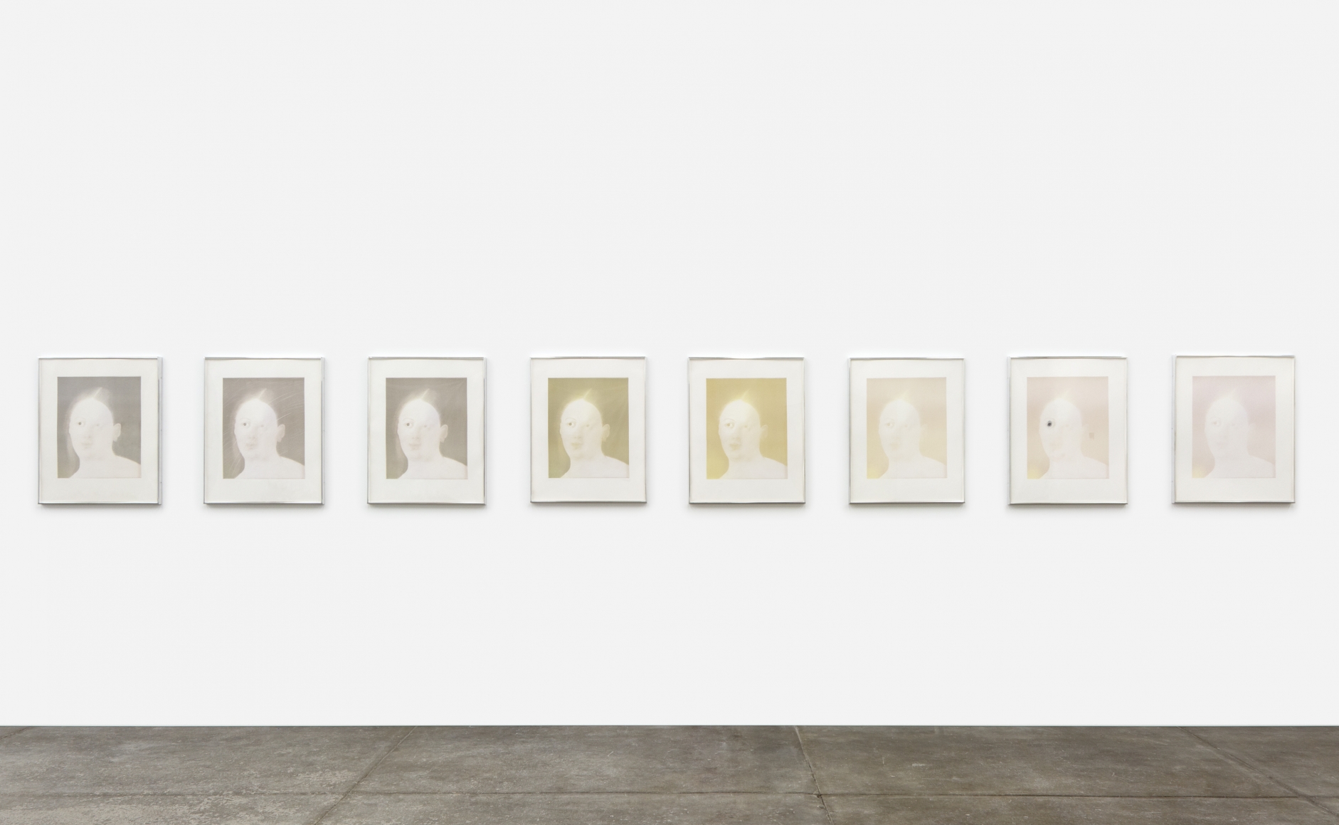 Robert Overby FADING LADY (Original, Scratched Version, Darker Version, Green Version, Gold Version, Ultra Light Version, Ultra Light Version with Drawn Eye Grid, and Ultra Light Blush Version), March 1975