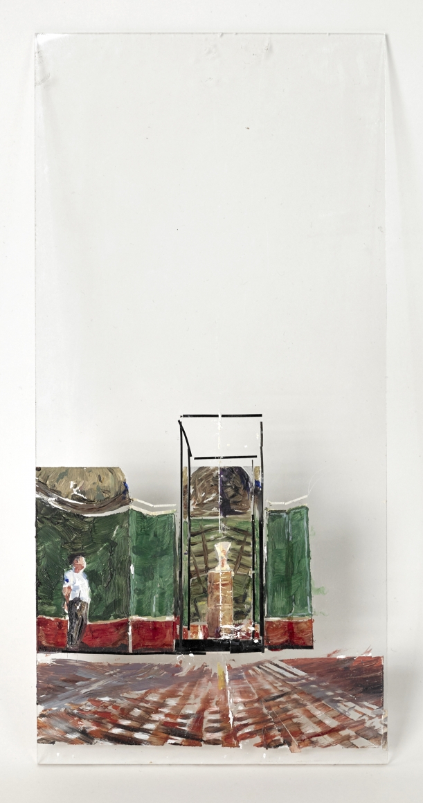 Dierk SchmidtUntitled, 2013Oil on acrylic glass9 7/8 x 4 3/4 in (25 x 12 cm) 